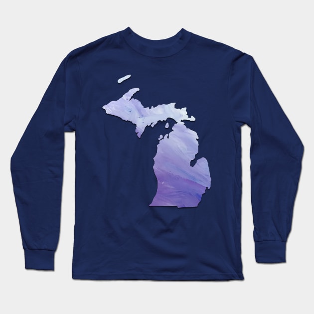 Michigan 3 Long Sleeve T-Shirt by doodlesbydani